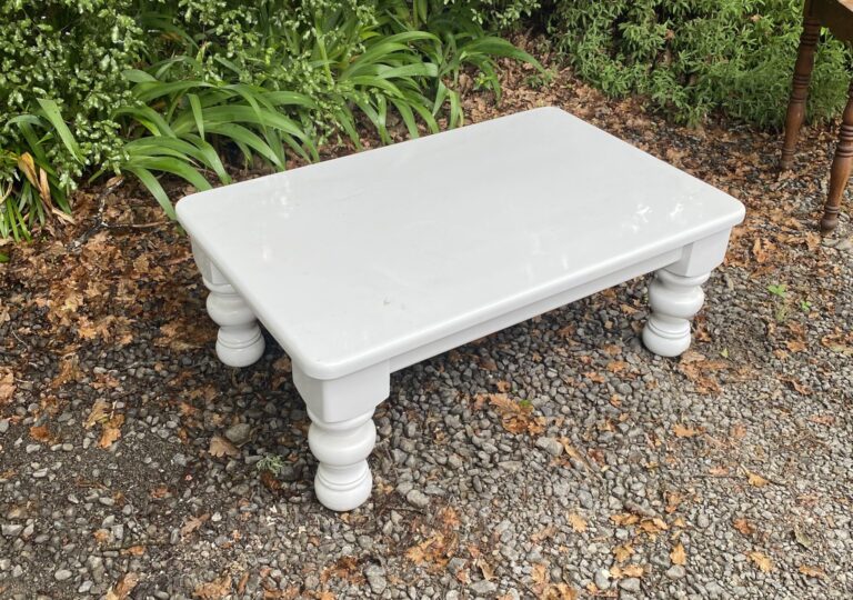 Coffee table that has been painted by Kilmister Furniture Restoration.