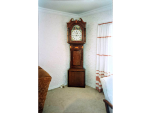 Grandfather clock restored in the early days of Kilmister Furniture Restoration.
